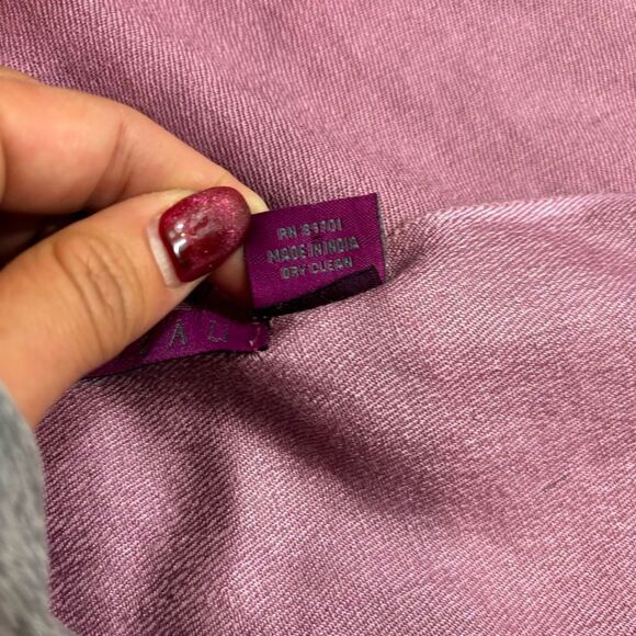 Ladies Mix Nouveau Pink Fringe End Pashmina‎ - Picture 10 of 12